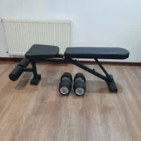 میز مدرج ۱۸ کاره میز ورزشی دمبل دستگاه بدنسازی نو