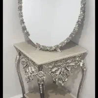 آینه و شمعدان به همراه میز و قرآن وساعت(ست کامل)