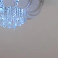 لوستر سقفی گرد ال ای دی چند رنگ کریستالی شیشه ای