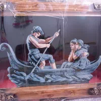 تابلو فرش قایق عشق