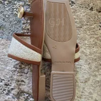 صندل (سندل) شیک زنانه یراق طلایی پاشنه۱/۵سانتیمتری|کیف، کفش، کمربند|کیش, |دیوار