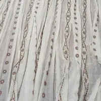 پرده حریر وپرده ساده گلدار