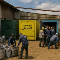 کارگر ساده کارگاه تولید زغال