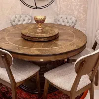 میز ناهار خوری گرد چرخشی