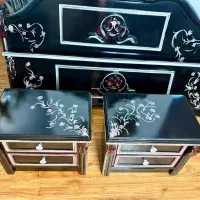 سرویس خواب ( نو) نقاشی کار دست مشکی زرشکی|تخت و سرویس خواب|تهران, زعفرانیه|دیوار