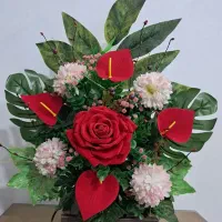 تعدادی گل مصنوعی دکوری گلدان شیک زیبا|گل مصنوعی|مشهد, انقلاب|دیوار