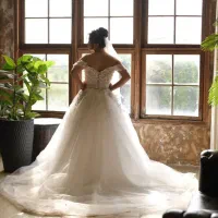 لباس عروس سایز ۳۸ تا ۴۲ قابل تنظیم با بنده پشت|لباس|رشت, بلوار گیلان|دیوار