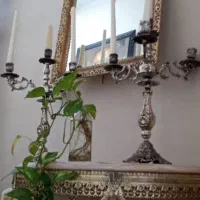 آینه وکنسول و‌شمعدان تمام برنزی