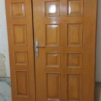 درب دو لنگه چوبی سالم لنگه کوچک۳۹/۵×۲/۱۴سانت|مصالح و تجهیزات ساختمان|شیراز, شهرک گلستان|دیوار
