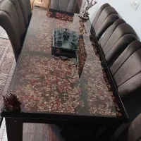 میز نهارخوری ۸ نفره ام دی اف صندلی مخمل|میز و صندلی غذاخوری|شیراز, شریفآباد|دیوار