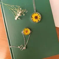 ست دستنبد و گردنبند گل آفتابگردون