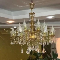 لوستر بسیار تمیز برنجی|لوستر و چراغ آویز|تهران, دولتخواه جنوبی|دیوار