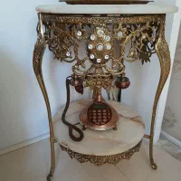 میز خاطره میز تلفن برنجی