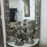 آیینه وشمعدان برنز