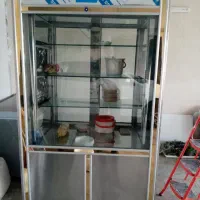 یخچال استیل دو طرف ویترین