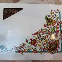 رومیزی ترمه ابریشم یزد ۵ تکه نو