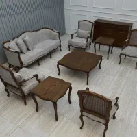 مبلمان منبتی زمرد لگنی مبل ابزاری فرانسوی اقساطی|مبلمان خانگی و میز عسلی|مشهد, گرجی علیا|دیوار