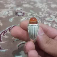 انگشتر نقره عقیق دو پوست رکاب استاد بصیری