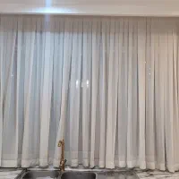 پرده حریر ،سفید ساده