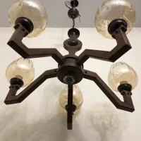 لوستر چوبی نو چهار و پنج شاخه|لوستر و چراغ آویز|تهران, تهرانپارس شرقی|دیوار