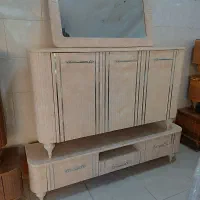 میز تلوزیون آینه و کنسول تمامmdf عثمانی با کالابرگ