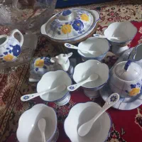 لوازم منزل ظروف طرح گل پنبه شیرینی خوری...|میز و صندلی غذاخوری|تویسرکان, |دیوار