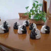 ادویه پاش طرح فیل ۲ عددی سفیدمشکی جنس چینی درجه یک|ظروف سرو و پذیرایی|رامسر, |دیوار