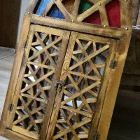 پنجره سنتی گره چینی شلف ودیوار کوب میناکاری|صنایع دستی و سایر لوازم تزئینی|تهران, جنت‌آباد مرکزی|دیوار