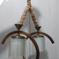 لوستر طلایی بسیارشیک|لوستر و چراغ آویز|ملایر, |دیوار