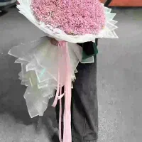 دسته گل ژیپسوفیلا صورتی بزرگ