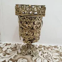 ساعت و سطل و جادستمالی برنزی زیبا