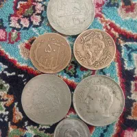شیش عدد سکه پهلوی و جمهوری