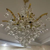 لوستر کریستالی سقفی  ۸ شاخه|لوستر و چراغ آویز|تهران, شهرک پرواز|دیوار