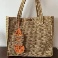 بافت انواع کیف دستبافت رافیا