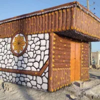 نمای چوب سنگ