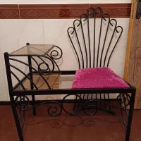 میز و صندلی تلفن فلزی