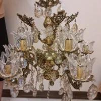 لوستر برنج۵شاخه ده شعله وتک شاخه دیوارکوب