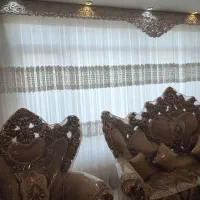 پرده سلطنتی حریر در حدنو|پرده، رانر، رومیزی|تهران, تهرانسر غربی|دیوار