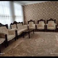 مبل منبت کار دست چوب راش گرجستان ۹نفر|مبلمان خانگی و میز عسلی|مشهد, استاد یوسفی (شهرک غرب)|دیوار