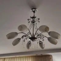 لوستر ۸ شاخه کرومیک سفید