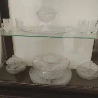 سرویس کریستال گل یخی ژاپن بدون کارتن