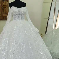 لباس عروس یقه قایقی عربی|لباس|کرج, کوی زنبق|دیوار