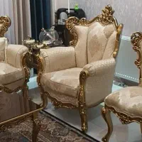 مبل سلطنتی تمام چوب در حد نو