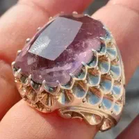 نگشتر نقره دستساز آمیترین اصل ۳۲ گرم|جواهرات|بندرعباس, |دیوار