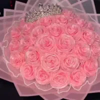 دسته گل و باکس روبانی