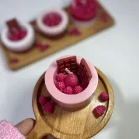 شمع طرح چیزکیک|صنایع دستی و سایر لوازم تزئینی|دره شهر, |دیوار