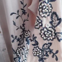 مانتو کرم گلدوزی نگینی|لباس|قوچان, |دیوار