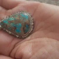 آویز  نقره فیروزه نیشابور