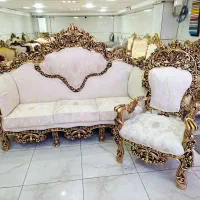 مبلمان پنچه شیری((مدل ملکه)) 7نفری تمام چوب راش