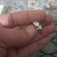 انگشتر نقره 925 زنانه نگین دار الماس